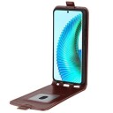 Honor Magic6 Lite/X9b Vertikalt Flip-Deksel med Kortlomme Brun
