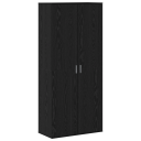  Highboard med hylle Svart eik 80 x 39 x 178 cm Konstruert tre