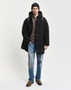 Tykk mellomlang dunjakke EBONY BLACK XXXL