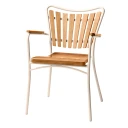 Cinas Ellen lenestol sandgrå / teak
