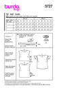 Burda 5727 Topp Eur: 34 44 Us: 8 18