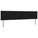  Sengegavl med diamantblokker design Svart 200 cm Stoff
