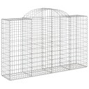 vidaXL Gabionkurver buede 13 stk 200x50x120/140 cm galvanisert jern