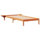  Sengestamme med Sidebord Vokset Brun 100 x 210 cm Massiv furu