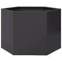 Plantekasse svart sekskantet 69x60x45 cm stål