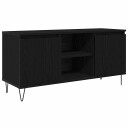  TV skap Svart Eik 104 x 35 x 50 cm Konstruert tre