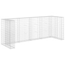 vidaXL Gabion for søppeldunkskur galvanisert stål 320x100x120 cm