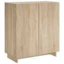 vidaXL Skjenk Sonoma eik 67 x 34,5 x 75 cm Konstruert tre