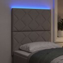  LED Hodegjerde Diamantblokker Design Taupe 80 cm Stoff