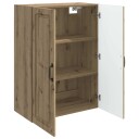 vidaXL Vegghengt skap Artisan eik 66 x 34,5 x 90 cm Konstruert tre