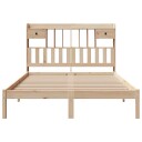  Seng med bokhylle uten madrass 160x200 cm heltre furu 8721158604170