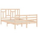 vidaXL Sengeramme med hodegavl 4FT small double heltre