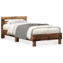  Senge ramme Gamle treverk Massiv tre 100 x 200 cm Holdbar 863637