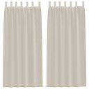  Gardiner med gardiner 2 pcs Sand Polyester