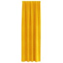  Gardiner med gardiner 2 pcs sennepsgul 140 x 225 cm Fløyel