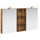  Baderomsskapsett 3 pcs 110 x 10,5 x 60,5 cm Konstruert tre