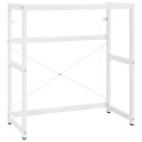 vidaXL Badehylle hvit 79x38x83 cm jern