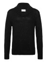 Lindbergh Nep-Yarn Shawl Collar Knit - Black - M