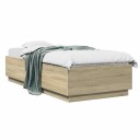 vidaXL Sengestamme Sonoma eik 80 x 200 cm Konstruert tre