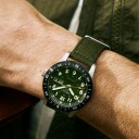 Seiko 5 Sports Automatic herreklokke i stål med grønn rem