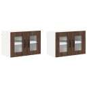  Kjøkkenvegghyller 2 pcs Brun Eik 60 x 31 x 40 cm Konstruert tre