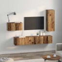  TV benksett 4 pcs Gammelt tre 30.5 x 30 x 90 cm Konstruert tre
