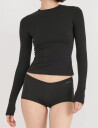 Organic Basics Flex Long Sleeve Tee   Black   S