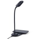 Gembird Led Skrivebordslampe Med Trådløs Lader Svart