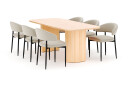 Bark Kopparbo Spisebord 200 cm med 6 Sawako Stoler   Natur