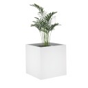 vidaXL Plantekasse hvit 40x40x40 cm konstruert tre
