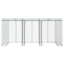vidaXL Gabionvegg for søppelkasse 270x91x120 cm galvanisert jern