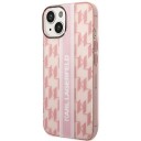 Karl Lagerfeld iPhone 14 Plus Hardcase Rosa Mono Vertikal Stripe 6,7"
