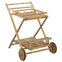  Tebrett med hjul Naturlig 79 x 67.5 x 84 cm Bambus