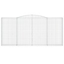  Gabionkurver buede 9 stk 400x30x180/200 cm galvanisert jern