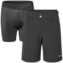 GripGrab Flow 2 i 1 Tekniske Sykkelshorts Dame Sort