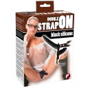 You2Toys Justerbar Dobbel Strap-on 15 cm     - Svart