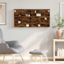  Hyller røkt eik 100x8,5x50 cm konstruert tre