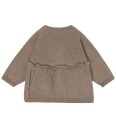 Minymo Cardigan   Strikk   Dark Brown Melert   Minymo   74   Cardigan   Brun