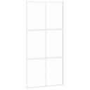 vidaXL Skyvedør hvit 102,5x205 cm herdet glass og aluminium