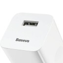 Baseus 24W USB-A Rask Lader Hvit med Quick Charge 3.0