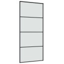vidaXL Skyvedør med monteringssett 90x205 cm ESG glass og aluminium