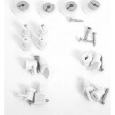 Contura Shower Next hjulsett for dusjkabinett, 4-pakning white 80 x 40 x 30 mm
