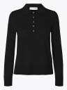 Selected Femme Thea Long Sleeve Knit Merino Collar Neck Sort XXL