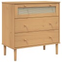  Kommode SENJA rotting-utseende brun 80x40x80 cm heltre furu 8721012134386
