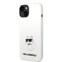 Karl Lagerfeld Choupette silikon mobildeksel for iPhone 14 Plus - hvit