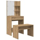  Sminkebordsett med LED artisan eik konstruert tre 8721158760821