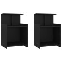 vidaXL Nattbord 2 stk svart 40x35x60 cm sponplate