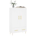 vidaXL Highboard hvit 69,5x31x115 cm konstruert tre