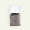 Lind DNA  Fold Nupo vase M 11x20 cm lys grå
