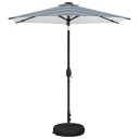 vidaXL Hageparasol med LED lamper og fot 2,3 x 2,3 m Polyester